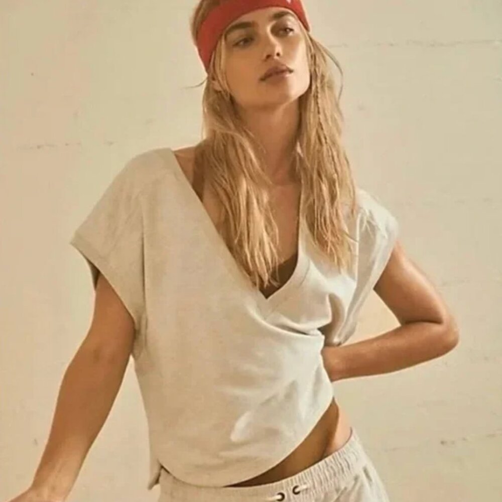 Free People We The Free Nothing But Sweats Reversible Top, Oatmeal Heather, S